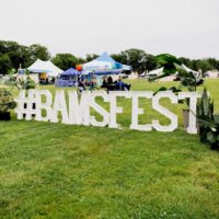The sign at the 2024 BAMS Fest. (Olivia Moon Photography for WBUR)