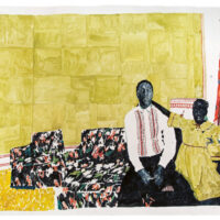 Richard Yarde's "The Parlor" (1980) will be on view as part of the ICA's exhibit "Say It Loud: AAMARP, 1977 to Now." (Courtesy Mount Holyoke College Art Museum; photo by Laura Shea)